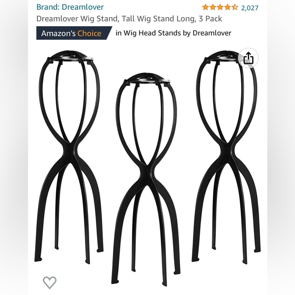 NWT - Tall Wig Stand (Pack of 3)